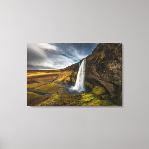 Beautiful Landscape View of Seljalandsfoss Canvas Print
