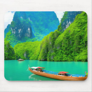 Beautiful Landscape View Rock Mountain Khao Mouse Pad