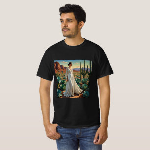 Beautiful Landscape with a Woman Spiritual Art T-Shirt