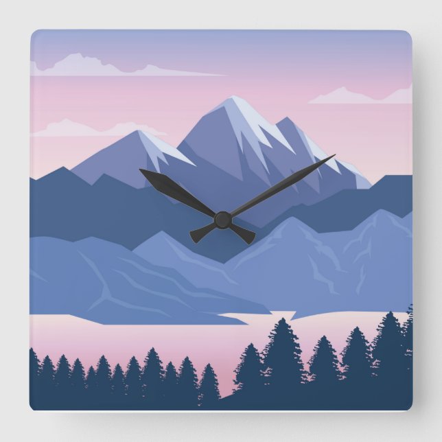  Beautiful landscapes Square Wall Clock (Front)