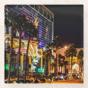 Beautiful Las Vegas Strip at Night Glass Coaster