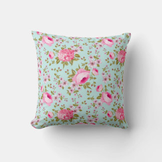 Beautiful Lavender And Pink Floral Pattern Throw Pillow