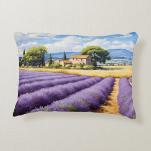 Beautiful lavender field in Provence  Accent Pillow