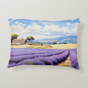 Beautiful lavender field in Provence Accent Pillow