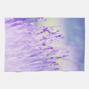 Beautiful Lavender Flower Field or meadow Purple Kitchen Towel