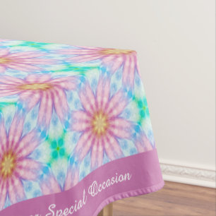 Beautiful Lavender Flowers Floral Fractal Design Tablecloth