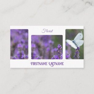 Beautiful lavender for floristic and flower expert business card