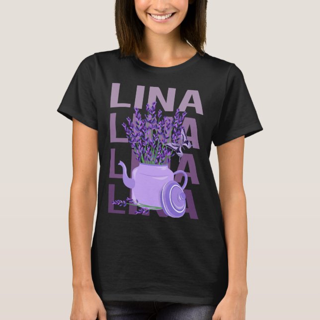 Beautiful Lavender - Lina Name T-Shirt (Front)
