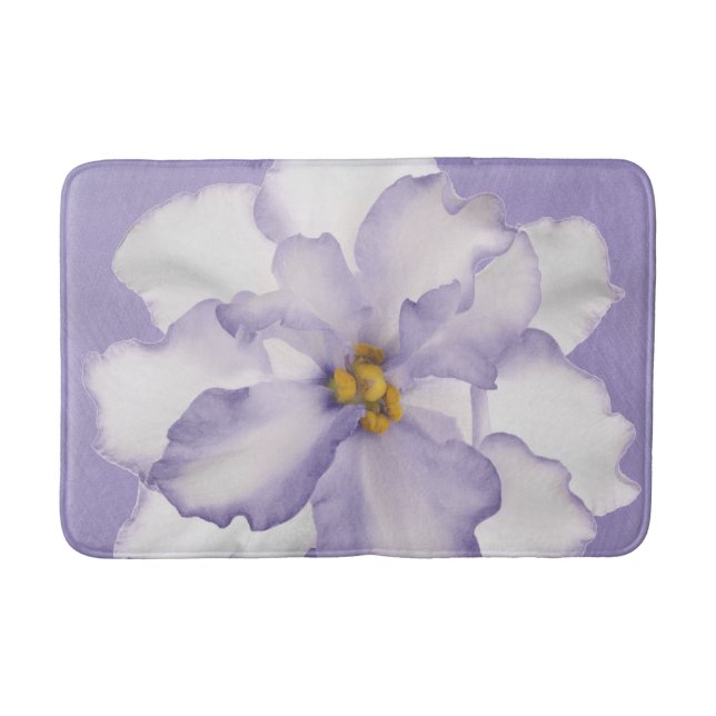 Beautiful Lavender Orchid Bath Mat (Front)