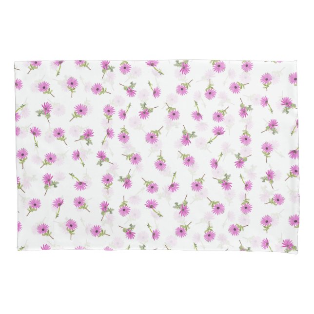 Beautiful Lavender Purple Daisy Flower Design Pillowcase (Front)