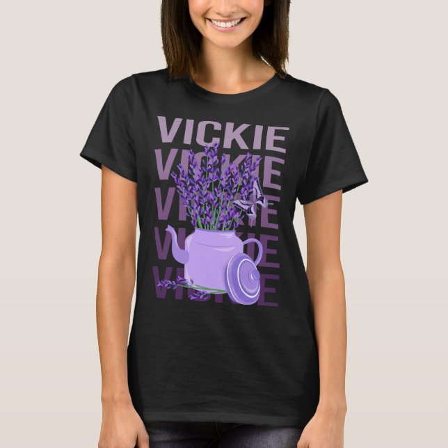 Beautiful Lavender - Vickie Name T-Shirt (Front)
