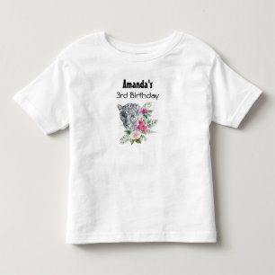 Beautiful Leopard Head Portrait in Watercolor Toddler T-shirt