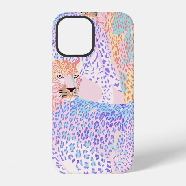 Beautiful Leopard Seamless Pattern illustration Ar iPhone Case (Back)
