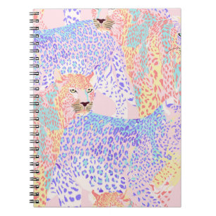 Beautiful Leopard Seamless Pattern illustration Ar Notebook