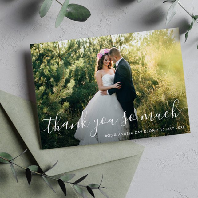 beautiful lettering wedding thank you photo (Creator Uploaded)