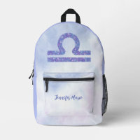 Beautiful Libra Astrology Sign Personalized Purple