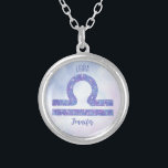 Beautiful Libra Astrology Sign Personalized Purple Silver Plated Necklace<br><div class="desc">This pretty purple and lavender Libra necklace features your astrological sign from the Zodiac in a beautiful sparkle like the constellations. Customize this cute gift with your name in cursive script for someone with a late September or early October birthday.</div>
