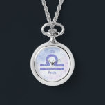 Beautiful Libra Astrology Sign Personalized Watch<br><div class="desc">This pretty purple and lavender Libra watch features your astrological sign from the Zodiac in a beautiful sparkle like the constellations. Customize this cute wristwatch gift with your name in cursive script for someone with a late September or early October birthday.</div>