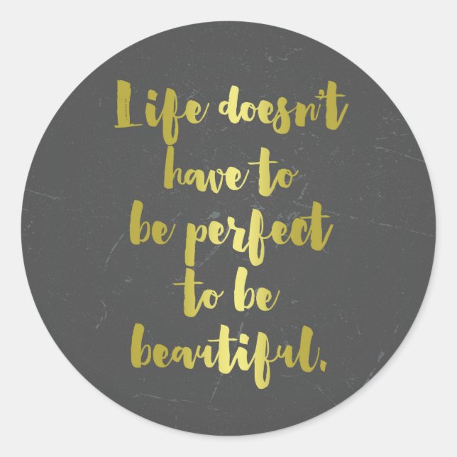Beautiful Life Classic Round Sticker (Front)