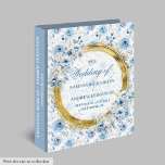 Beautiful Light Blue Glitter Oval Wedding Photo   Binder<br><div class="desc">✅ For matching items search 192W in my collections ✅ Capture every special memory of your big day with our Wedding Ring Binder and Album Collection, featuring elegant dusty blue and pastel blue watercolor flowers accented by shimmering gold glitter ovals. Perfect for a modern, boho, or romantic wedding theme, these...</div>