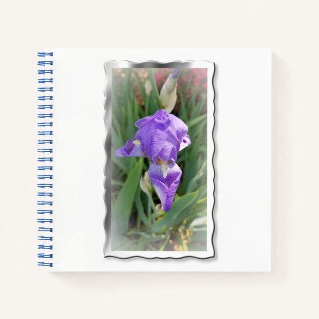 Beautiful Light Blue Iris Notebook (Front)