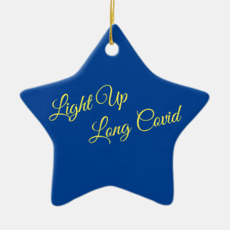 Beautiful Light Up Long Covid Ornament. Ceramic Ornament