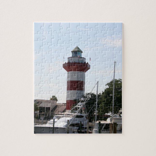 Beautiful Lighthouse and Marina Jigsaw Puzzle (Vertical)