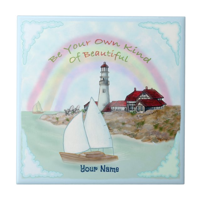 Beautiful Lighthouse Tile (Front)