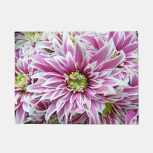 Beautiful Lilac and White Flower Doormat