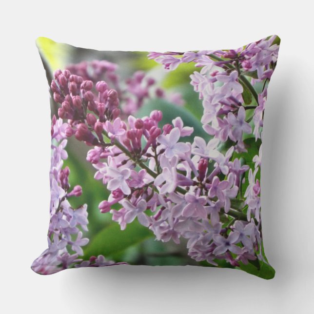 Beautiful lilac outdoor summer pillows (Front)