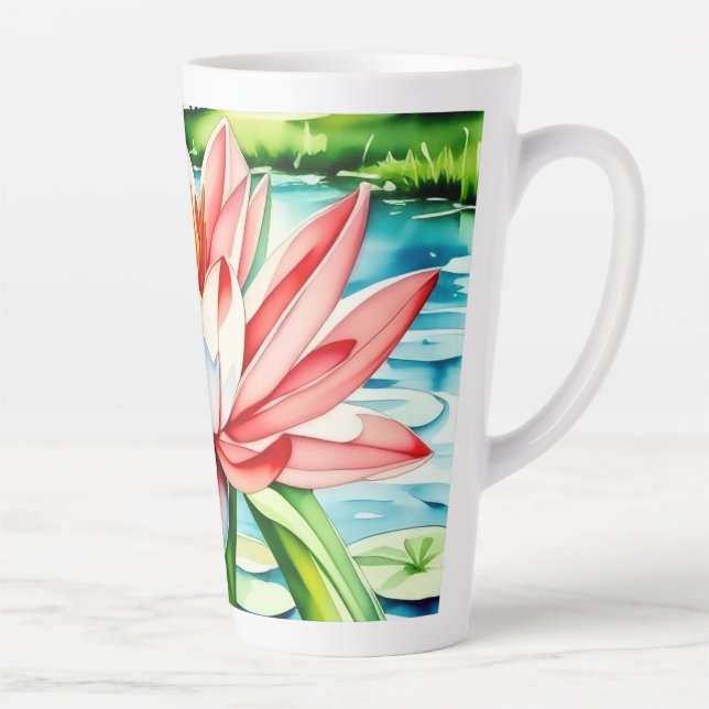 Beautiful lily latte mug (Right)
