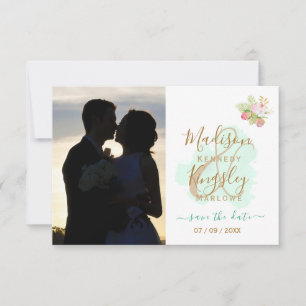 Beautiful Lime Green 💚 Botanical Boho Wedding Save The Date