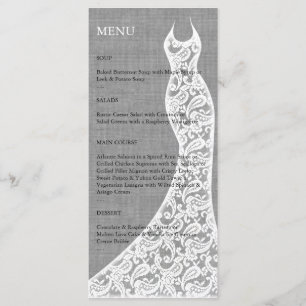 Beautiful Linen Bridal Shower Menu