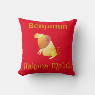 Beautiful Lion Hakuna Matata Throw Pillow