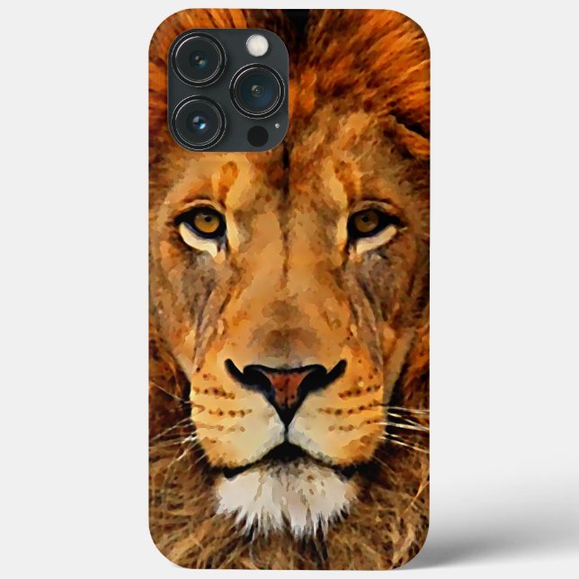 Beautiful Lion Head Oil Art Painting Art Case-Mate iPhone Case (Back)