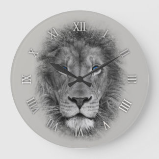 Beautiful Lion with blue Eyes Wall Clock