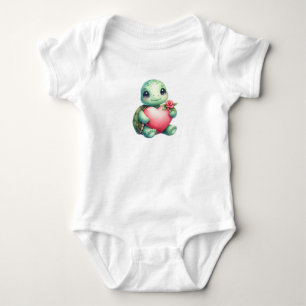 Beautiful Little Mother's Day Turtle Baby Bodysuit