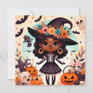 Beautiful little witch halloween party