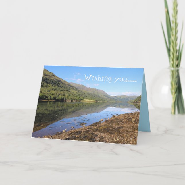 Beautiful Loch Leven View, Scotland Card (Front)