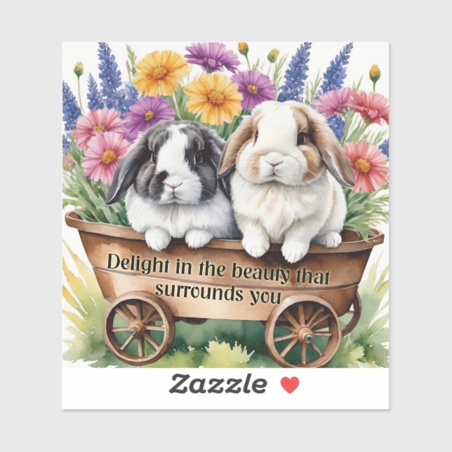 Beautiful Lop Bunny Rabbit Pretty  (Sheet)