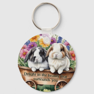 Beautiful Lop Bunny Rabbit Pretty Keychain