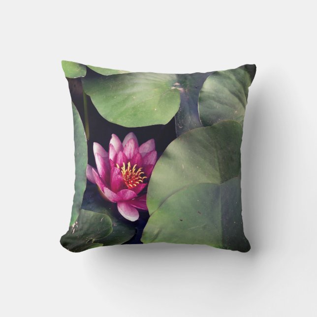 Beautiful Lotus , Awaken Throw Pillow (Front)