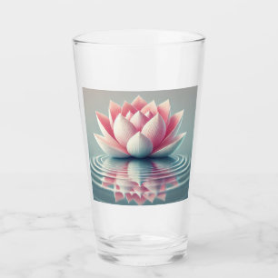 Beautiful lotus design glass cup.