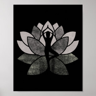 Beautiful Lotus Flower Spiritual Yoga Poster