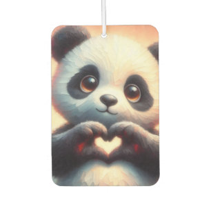 Beautiful Love Heart Panda Air Freshener