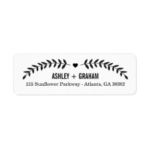 Beautiful Love Save The Date Return Address Labels