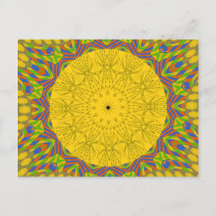 Beautiful Lovely African Golden Yellow Tribal art Postcard