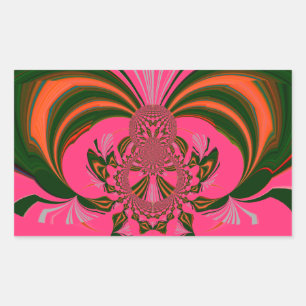 Beautiful Lovely African Hot Pink Red Golden Green Sticker