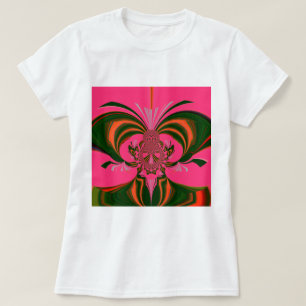 Beautiful Lovely African Hot Pink Red Golden Green T-Shirt