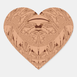 Beautiful Lovely African Lion head vector pattern  Heart Sticker